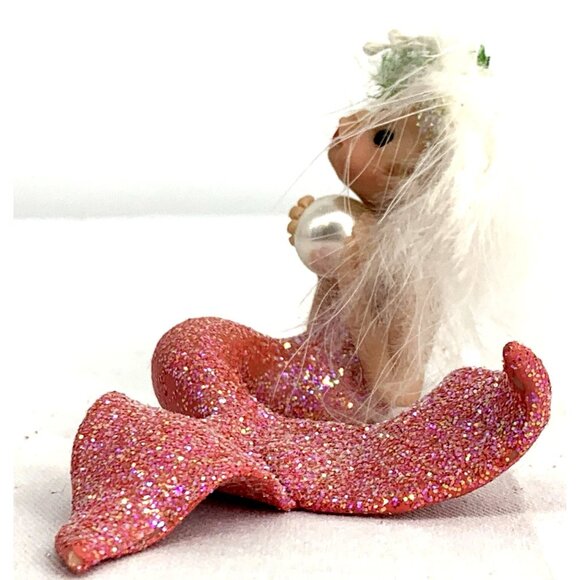 Mermaid Ornament Pixie Fairy Troll Handmade Polymer Clay 3.5" - Picture 6 of 7